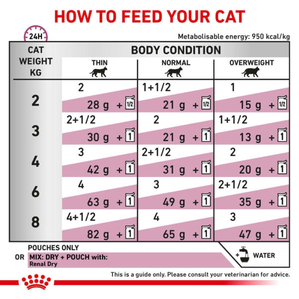 Royal Canin Feline Renal with FISH - Wet food for Renal and chronic kidney diseases – 12 pouches per box price for one pouch