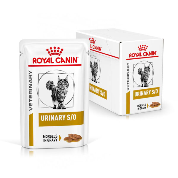 Royal Canin Feline Urinary S/O in Gravy (85 gm\Pouch) - Wet food for Lower Urinary tract disease – 12 pouches per box