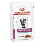 Royal Canin Feline Renal with FISH - Wet food for Renal and chronic kidney diseases – 12 pouches per box price for one pouch