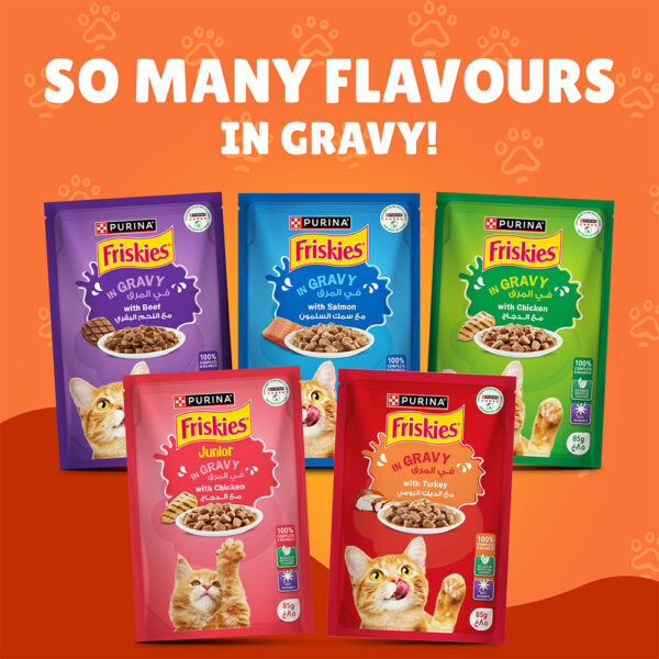 PURINA Friskies ® Duck Chunks in Gravy Wet Cat Food Pouch 85 gm