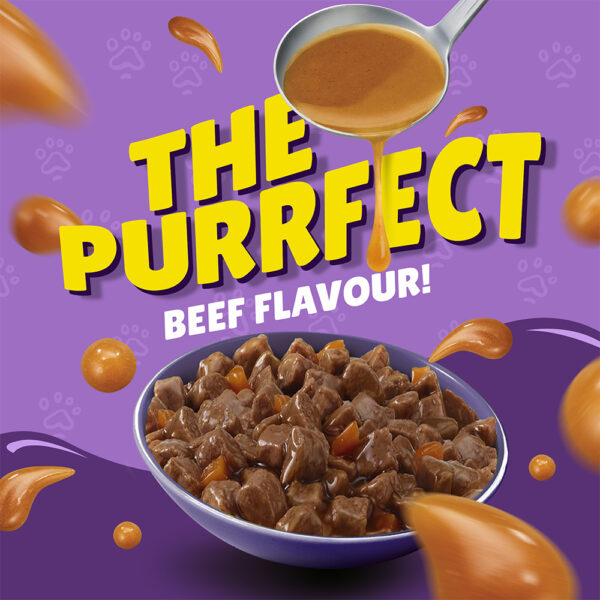 PURINA Friskies ® Beef Chunks in Gravy Wet Cat Food Pouch 85 gm