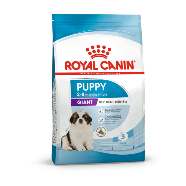 Royal Canin Giant Puppy  - Dry food for giant dogs. Adult weight from 45 KG and over - from 2 to 8 months old