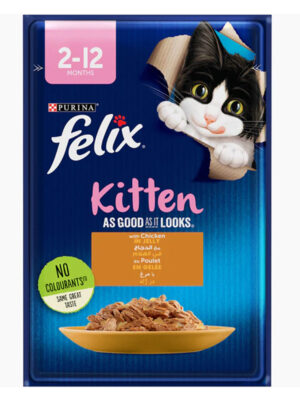 PURINA FELIX® Felix As Good As It Looks kitten with Chicken in Jelly 85 gm