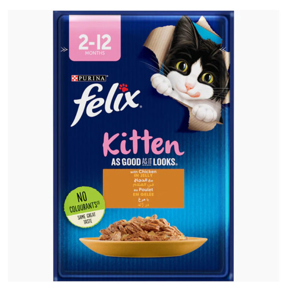 PURINA FELIX® Felix As Good As It Looks kitten with Chicken in Jelly 85 gm