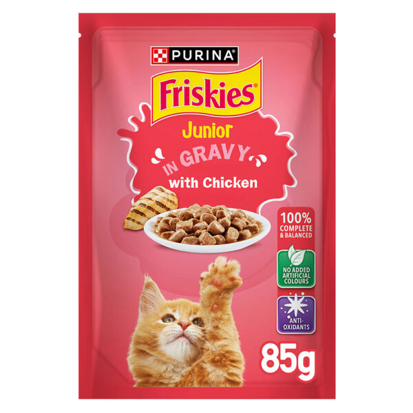 PURINA Friskies ® Junior Chicken in Gravy Wet Cat Food Pouch 85 gm