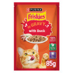 PURINA Friskies ® Duck Chunks in Gravy Wet Cat Food Pouch 85 gm