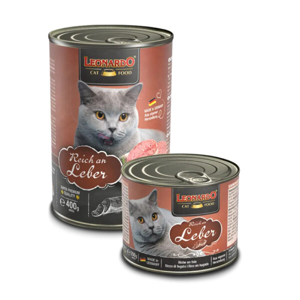LEONARDO® Adult Cat Wet Food Rich in liver 400 gm