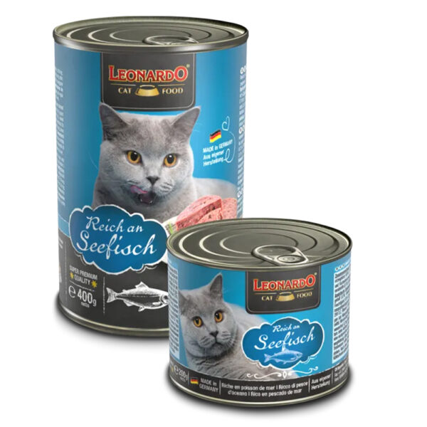 LEONARDO® Adult Cat Wet Food Rich in ocean fish 400 gm