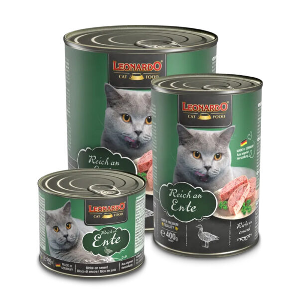 LEONARDO® Adult Cat Wet Food Rich in duck 400 gm