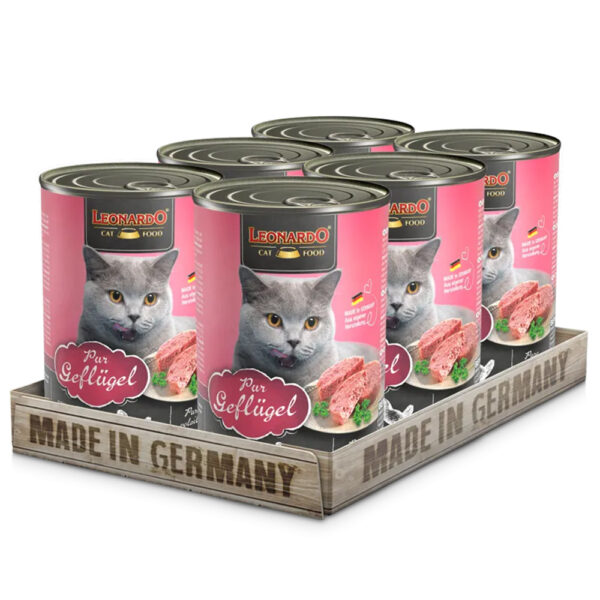 LEONARDO® Adult Cat Wet Food Rich in Pure Poultry 400 gm