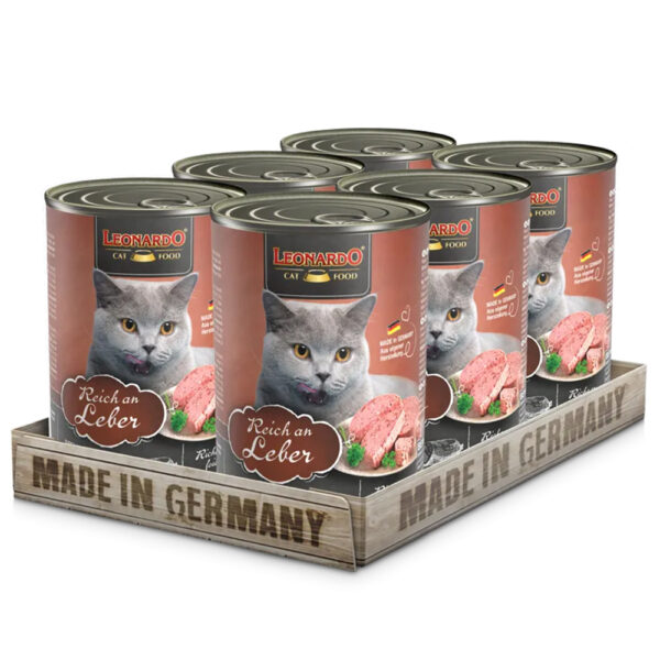 LEONARDO® Adult Cat Wet Food Rich in liver 400 gm