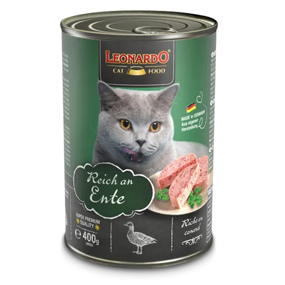 LEONARDO® Adult Cat Wet Food Rich in duck 400 gm
