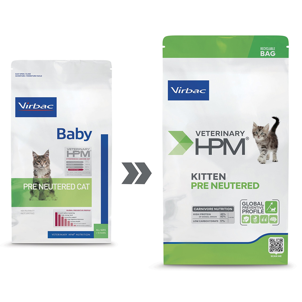 VIRBAC Kitten Pre Neutered – Balanced Dry Kitten Food