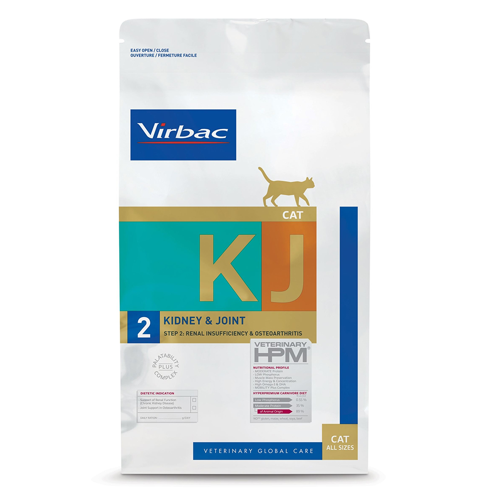 VIRBAC Kidney & Joint Cat Food KJ2 – For Chronic Kidney Disease