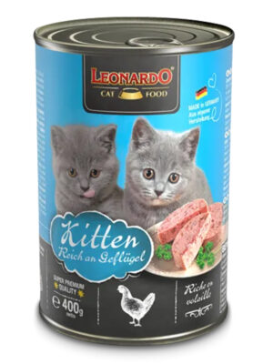 LEONARDO® Kitten Wet Food Rich in Chicken 400 gm