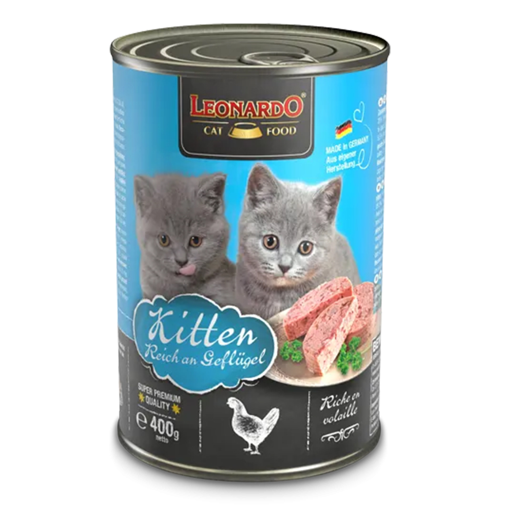 LEONARDO® Kitten Wet Food Rich in Chicken 400 gm
