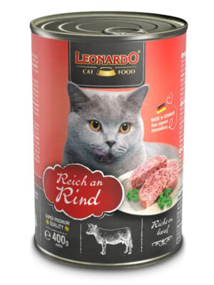 LEONARDO®Adult Cat Wet Food Rich in beef 400 gm