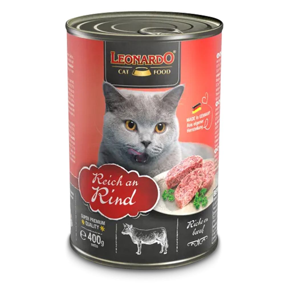 LEONARDO®Adult Cat Wet Food Rich in beef 400 gm
