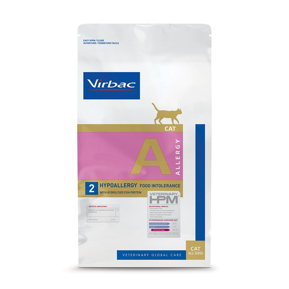 VIRBAC Hypoallergy Cat Food A2 – For Cats With Food Allergies 3 Kg