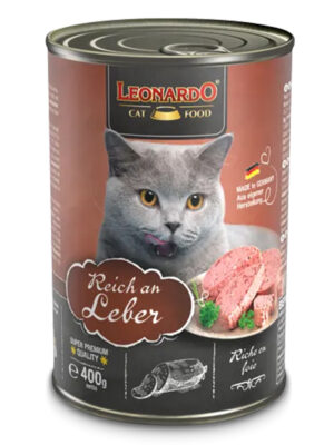 LEONARDO® Adult Cat Wet Food Rich in liver 400 gm