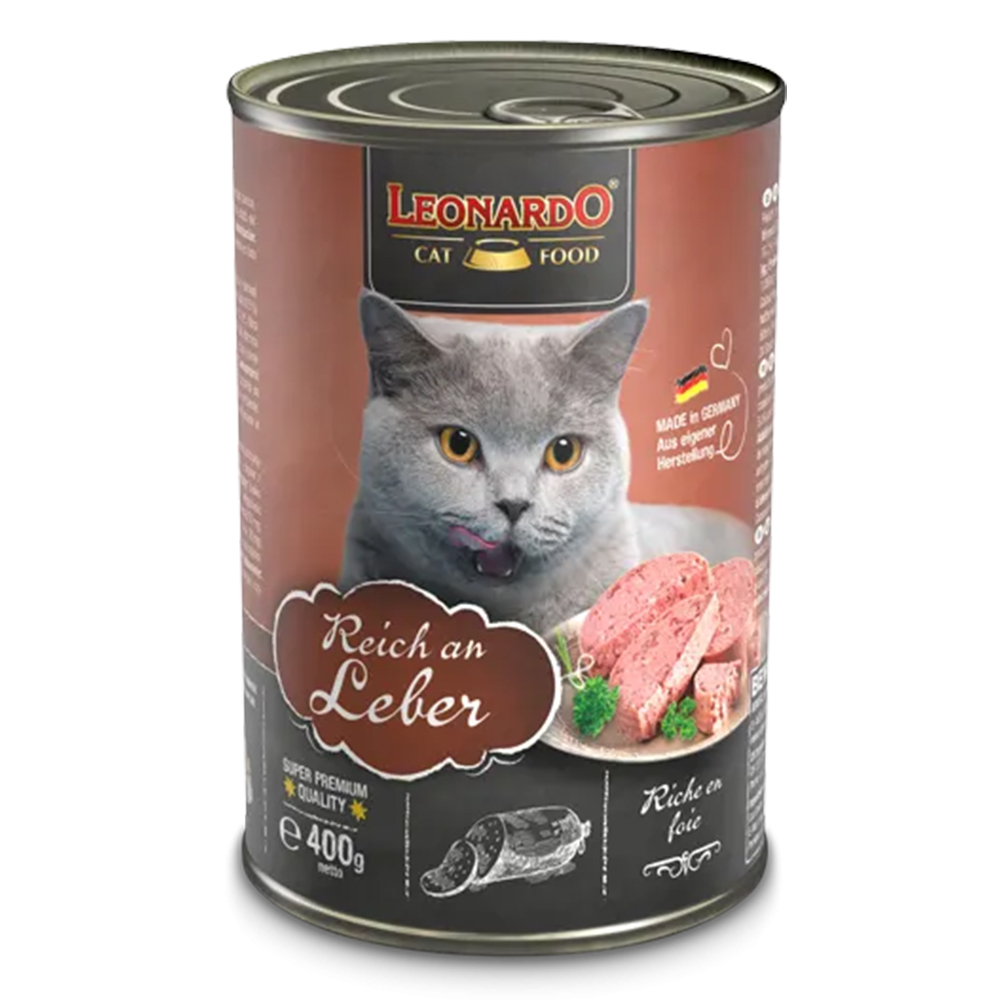 LEONARDO® Adult Cat Wet Food Rich in liver 400 gm