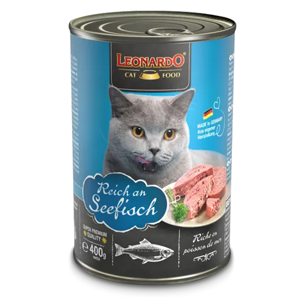 LEONARDO® Adult Cat Wet Food Rich in ocean fish 400 gm
