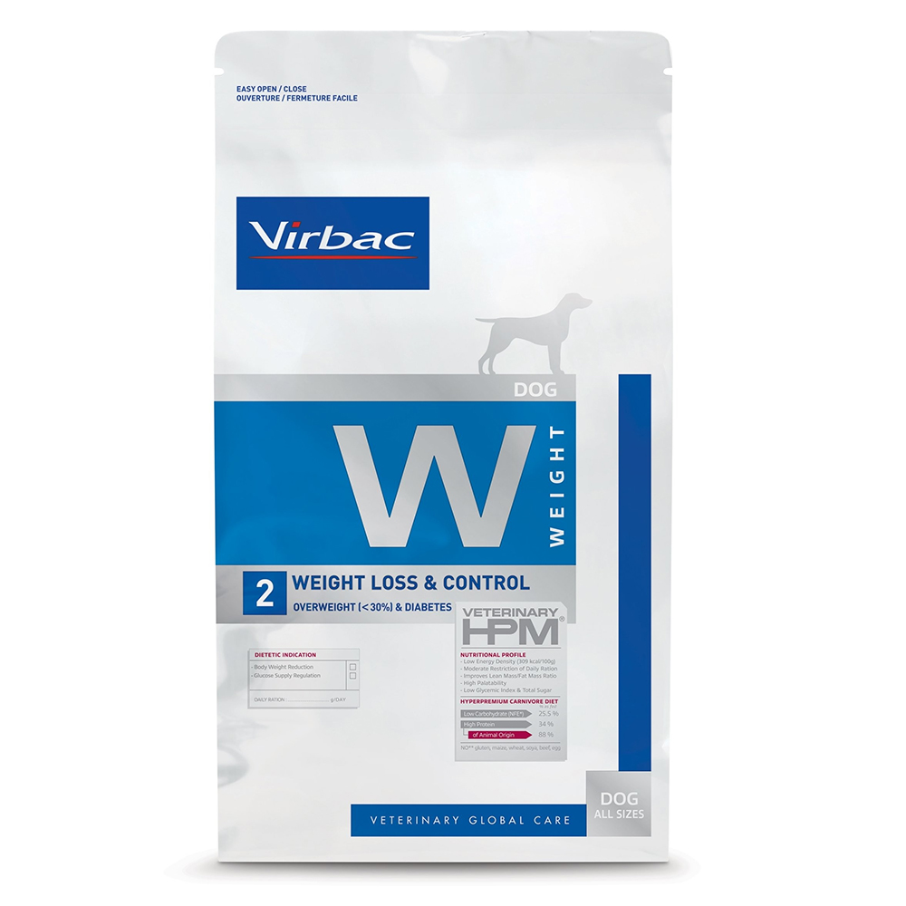 VIRBAC Weight Loss & Control Dog Food W2 - Weight Management 3 KG