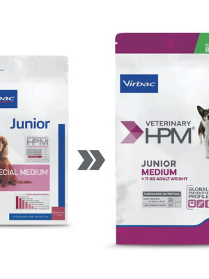 VIRBAC Junior Medium - Dry Dog Food For Medium Breeds 3 Kg