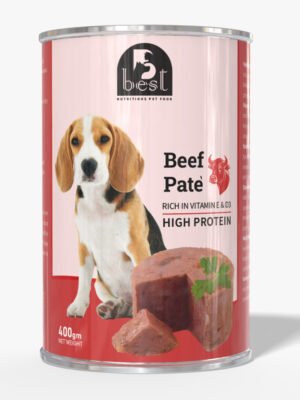 B Best wet food for Adult Dog with Beef Pate 400 gm