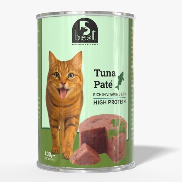 B Best wet food for Adult Cat  with Tuna Pate 400 gm