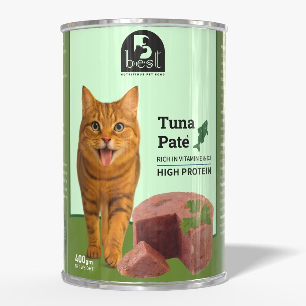 B Best wet food for Adult Cat  with Tuna Pate 400 gm