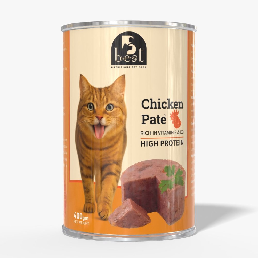B Best wet food for Adult Cat with Chicken Pate 400 gm