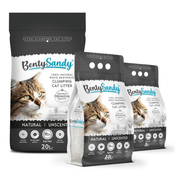 BENTY SANDY CAT LITTER Natural Un Scented