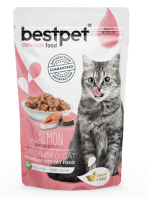 Bestpet Delicious Food with Salmon Sterilised Cat 85g