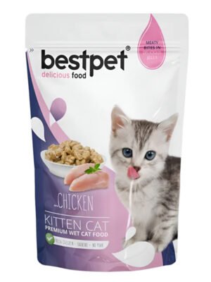 BestPet Delicious Food Cat Wet Food With Chicken In Jelly Kitten Wet Food Pouch 85g