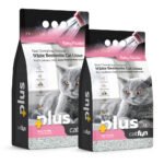Catfun Plus White Bentonite Clumping Cat Litter Baby Powder Scented