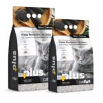 Catfun Plus White Bentonite Clumping Cat Litter Active Carbon Scented