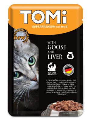 TOMi Super Premium Cat Wet Food for cats – goose liver pouch 100 gm