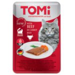 TOMi Super Premium Cat Wet Food for cats  – beef in carrot jelly pouch 100 gm
