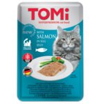 TOMi Super Premium Cat Wet Food for cats – salmon in egg jelly pouch 100 gm