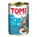 TOMi Super Premium Cat Wet Food for cats – salmon and trout Can 400 gm