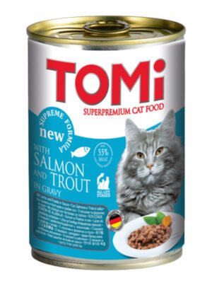 TOMi Super Premium Cat Wet Food for cats – salmon and trout Can 400 gm