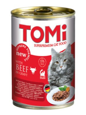 TOMi Super Premium Cat Wet Food for cats – beef  Can 400 gm