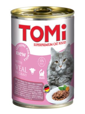 TOMi Super Premium Cat Wet Food for cats – veal   Can 400 gm