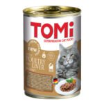 TOMi Super Premium Cat Wet Food for cats – poultry and liver Can 400 gm