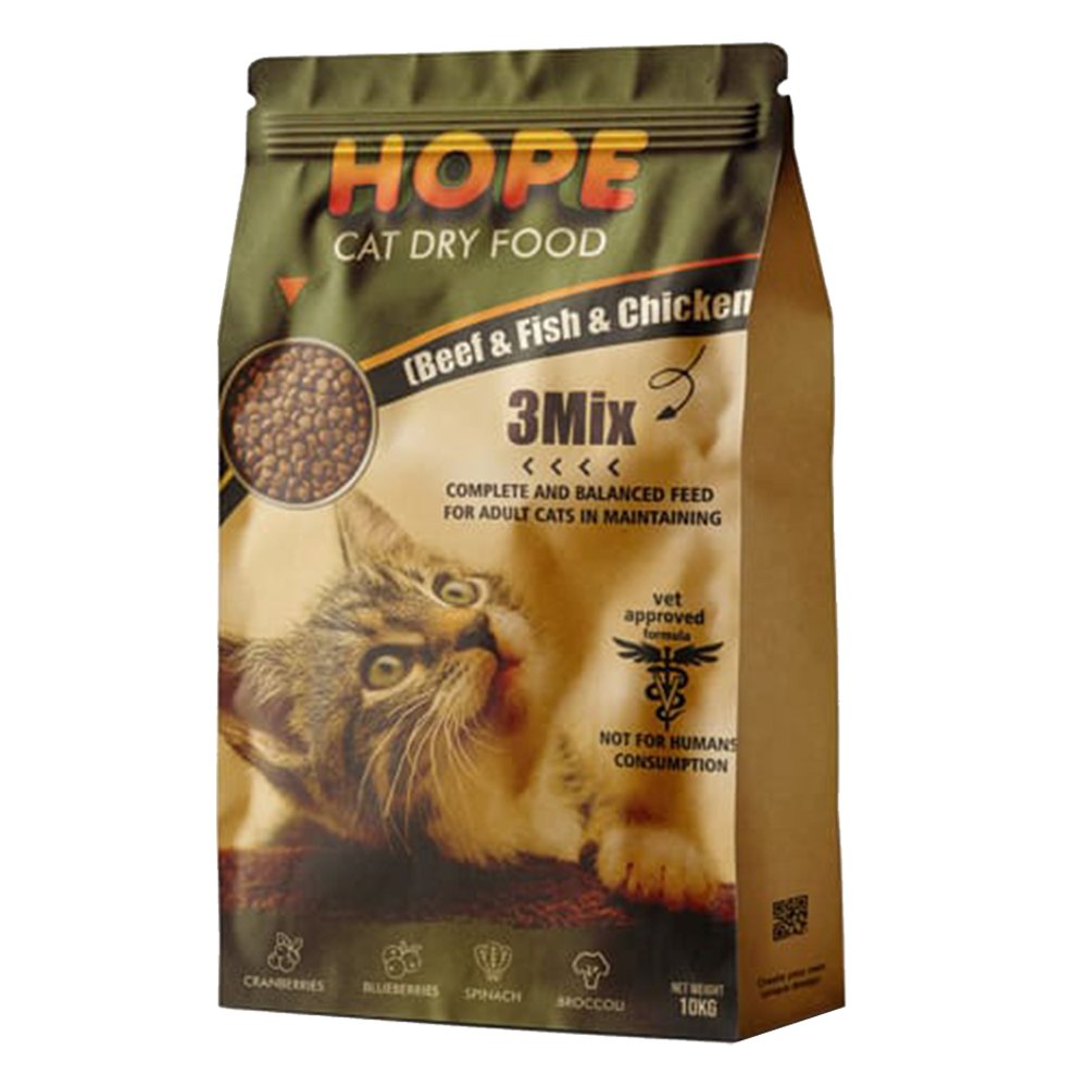 Hope For Adult Cat Mix (Chicken , Beef , Fish) 10kg