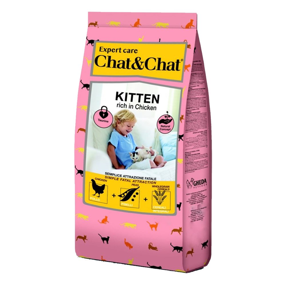 Expert Care Chat & Chat Kitten Rich in Chicken Dry Food 900 g