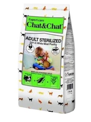 Expert Care Chat & Chat Adult Sterilized Cat Food Rich in White Meat Poultry