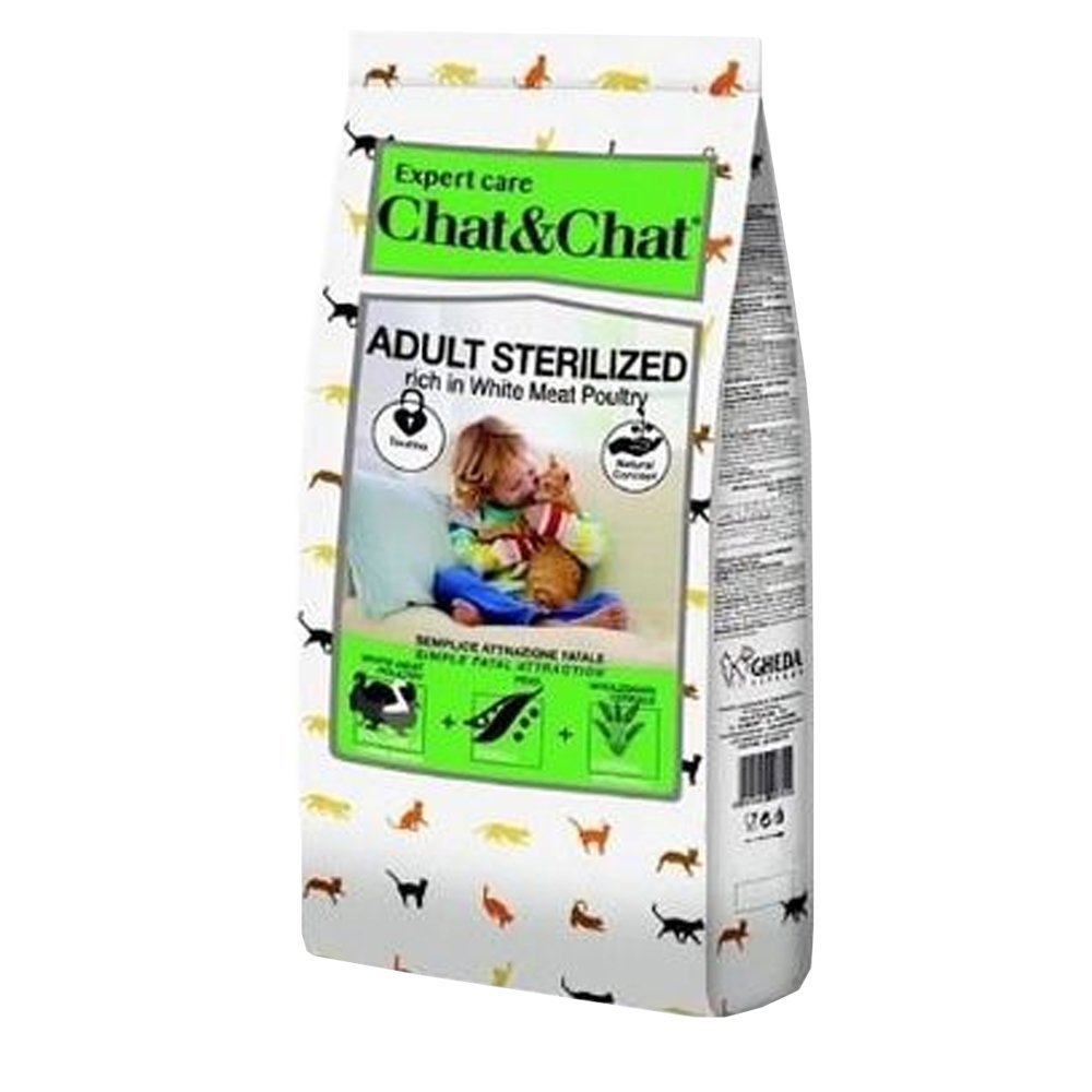 Expert Care Chat & Chat Adult Sterilized Cat Food Rich in White Meat Poultry