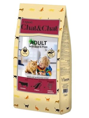 Expert Care Chat & Chat Adult Cat Food ًWith Beef & Peas